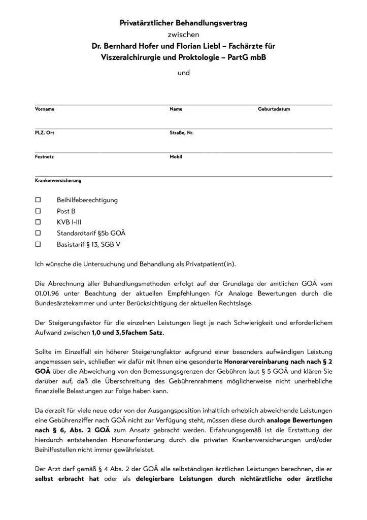 Registrazione per pazienti privati 2023 Miniatura tedesca